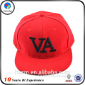 Small Quantity Embroidered Patch Red Color Snapback Hat